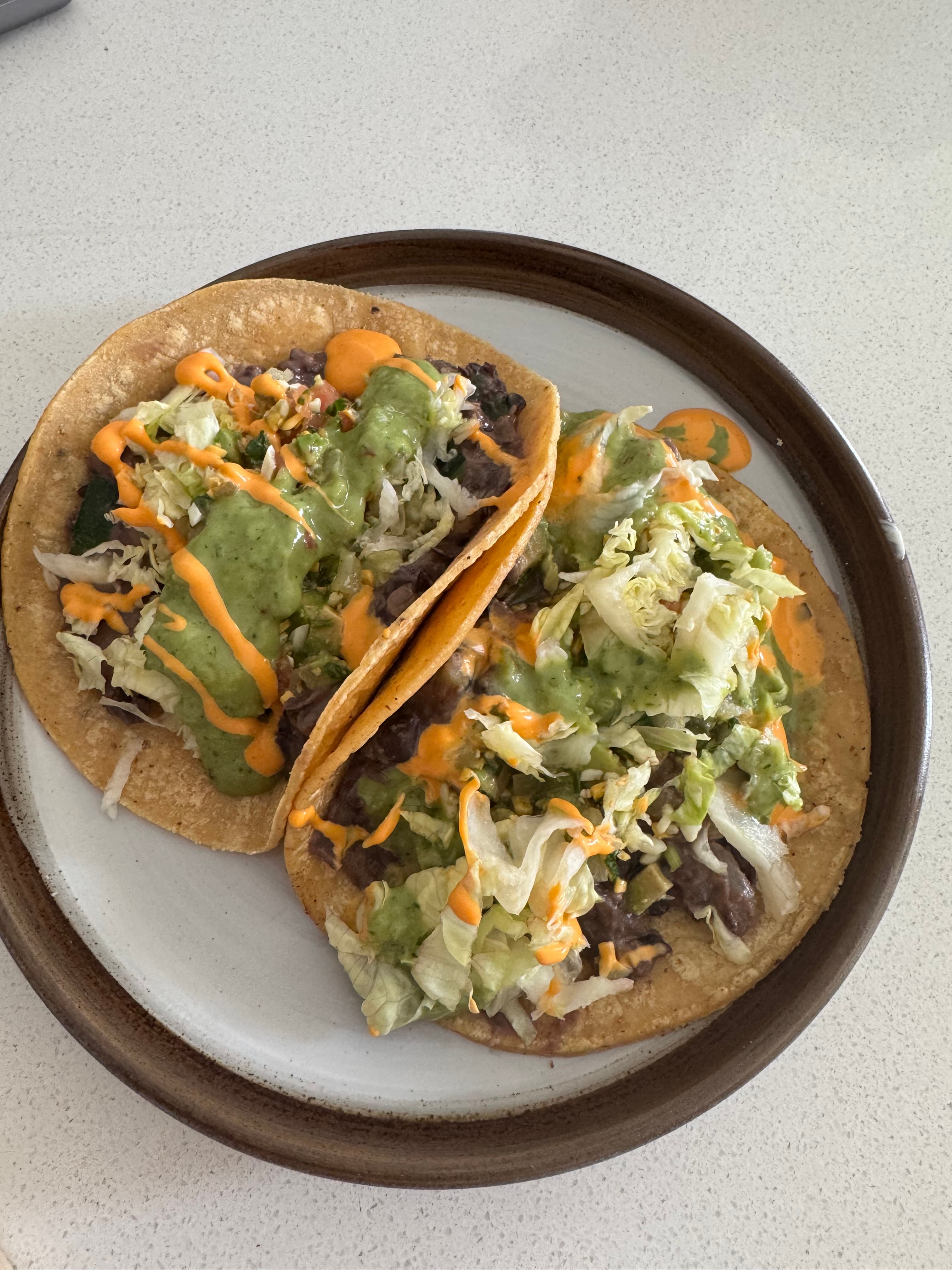 Loaded tacos from Sravya's kitchen