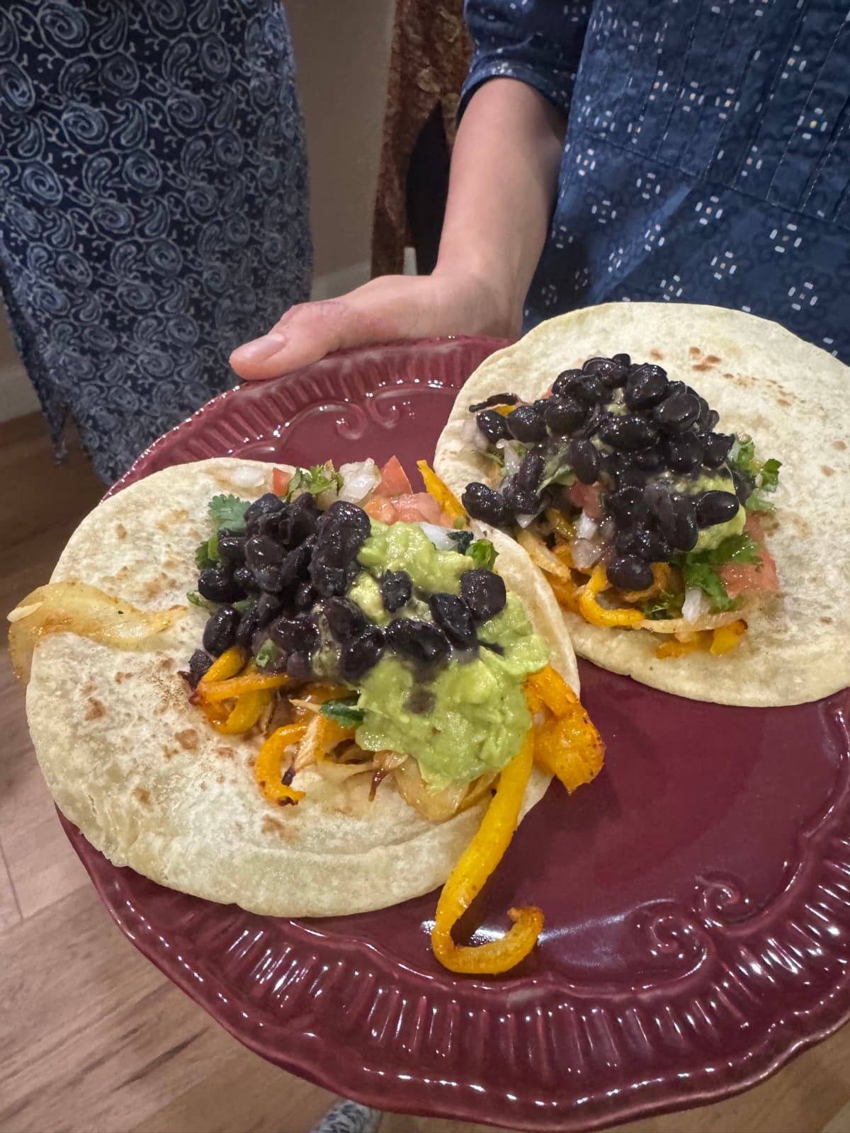 Face-First Black Bean Taco