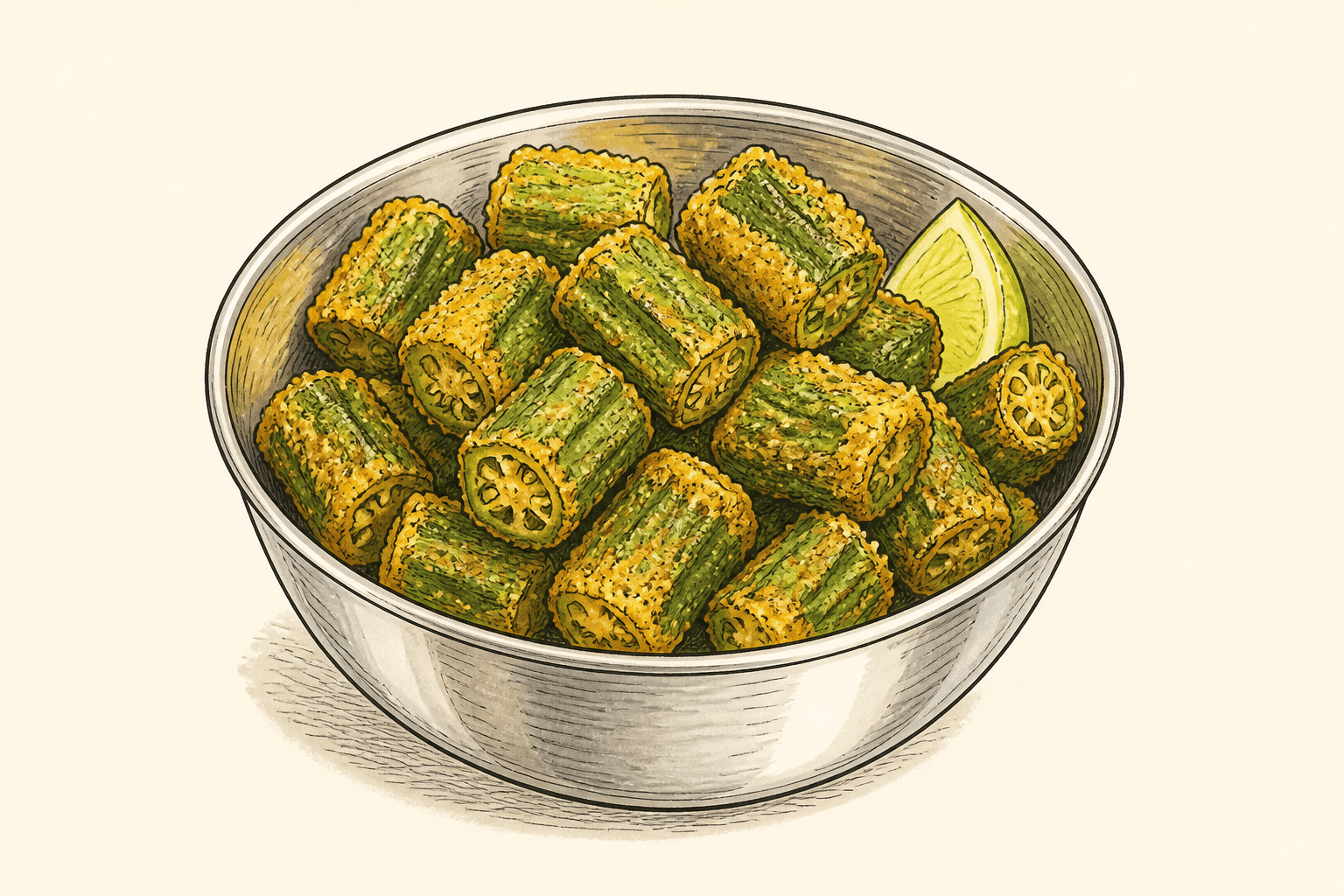 Crunchy Bendakaya (Crispy Air Fryer Okra Bites)