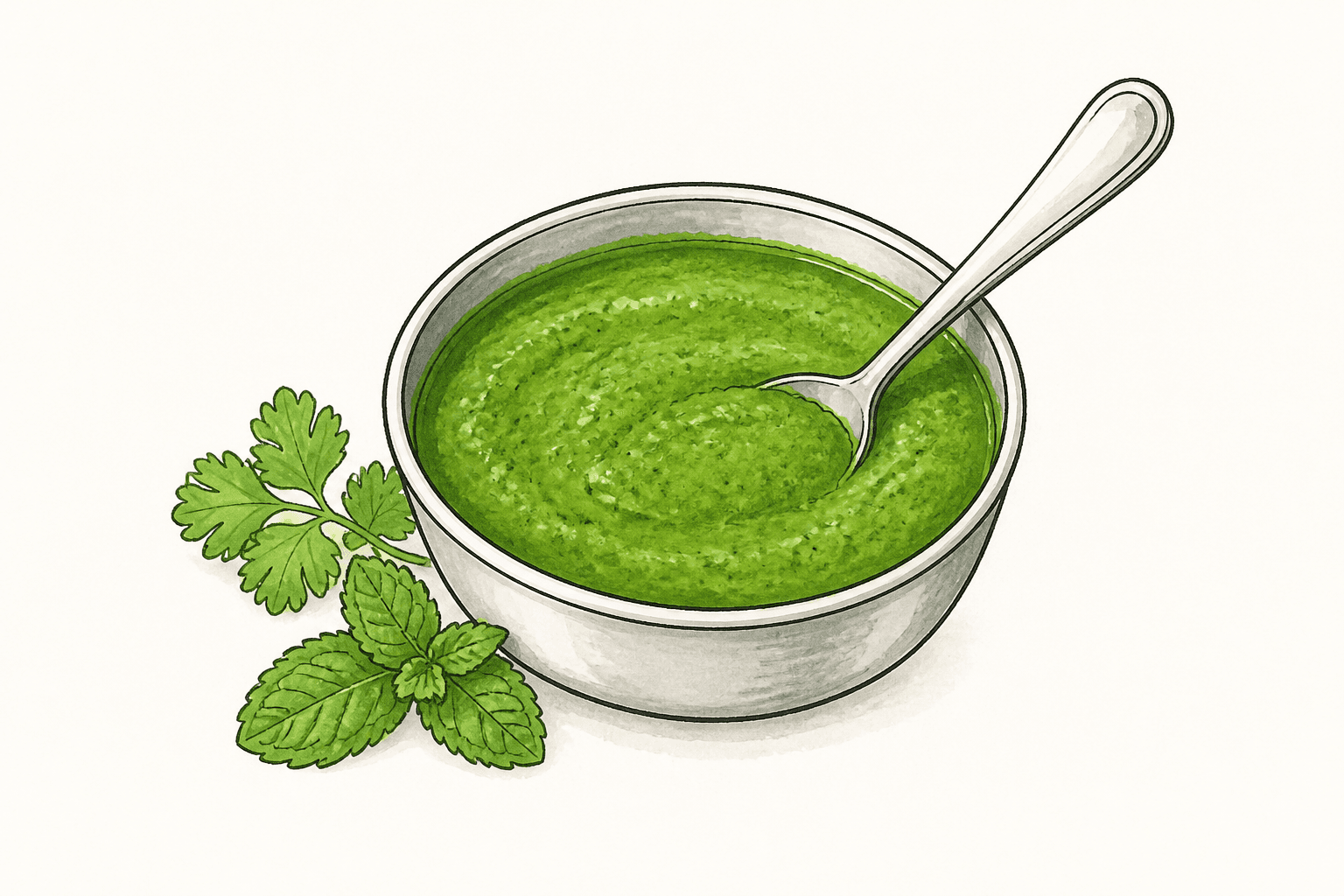 Green Chaat Chutney (Cilantro Mint Chutney)