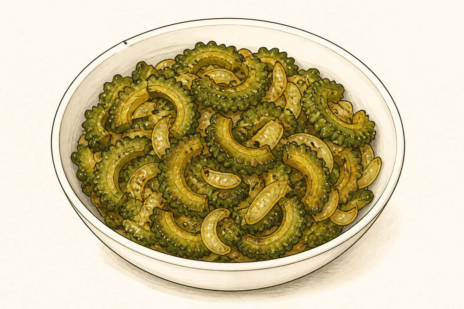 Kakarkaya Koora (Bitter Gourd Onion Curry)