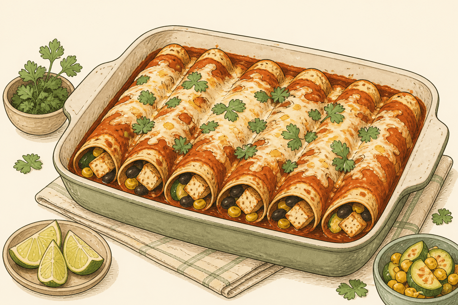Paneer Enchiladas