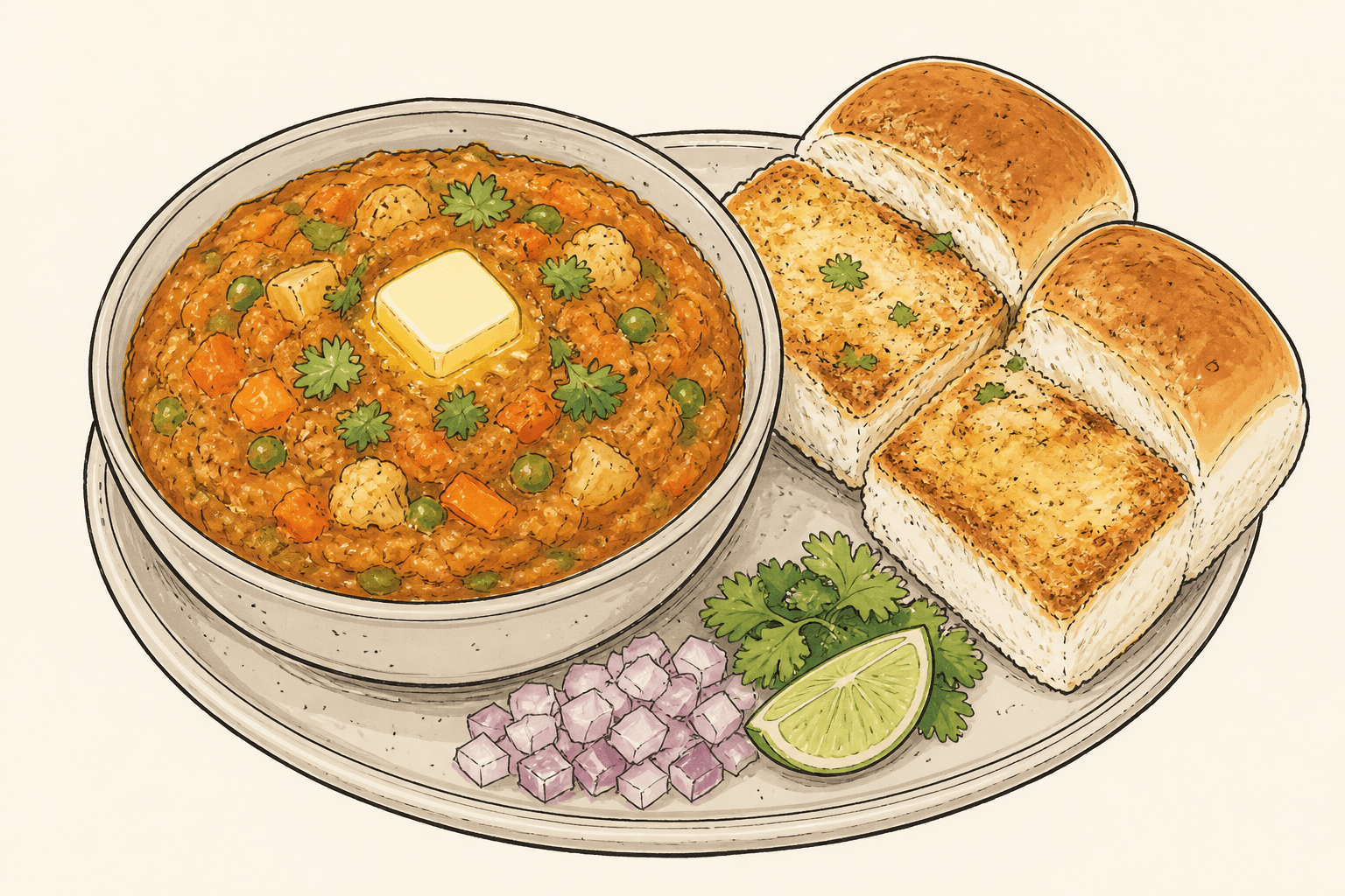 Pav Bhaji – Instant Pot