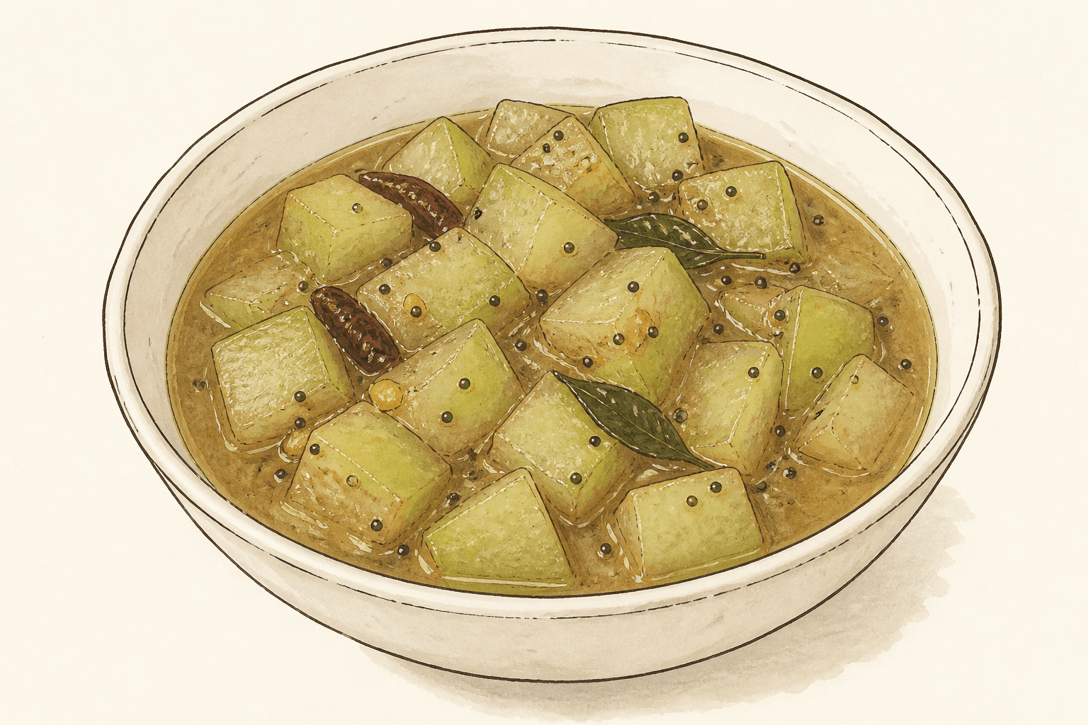 Sorakaya Pulusu Kura (Bottle Gourd Tamarind Curry)